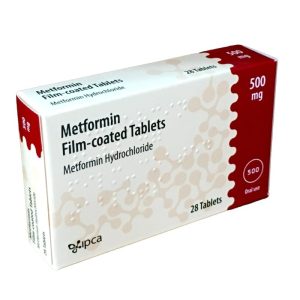 metformin by ipca 500mg x 28 tablets